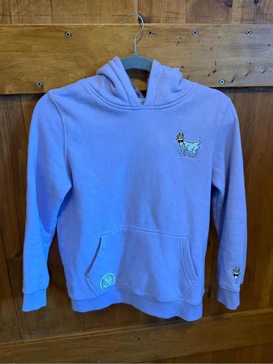 Goat Usa Other - Kids Lavender Pullover Hoodie with Embroidered Goat Graphic